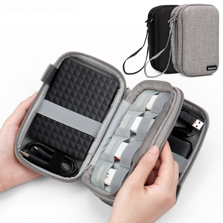 Baona BN-F027 Double-Layer Mobile Hard Disk Storage Bag EVA Hard Shell Hard Disk Protective Cover(Black) - free shipping - PMC Jewellery - Order now!
