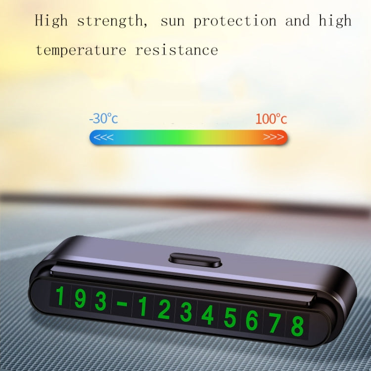 2 PCS One-Click Automatic Hiding Temporary Parking Signs For Cars(Black - Green Numbers) - Parking Card by PMC TechLife | Online Shopping South Africa | PMC TechLife | Buy Now Pay Later Mobicred