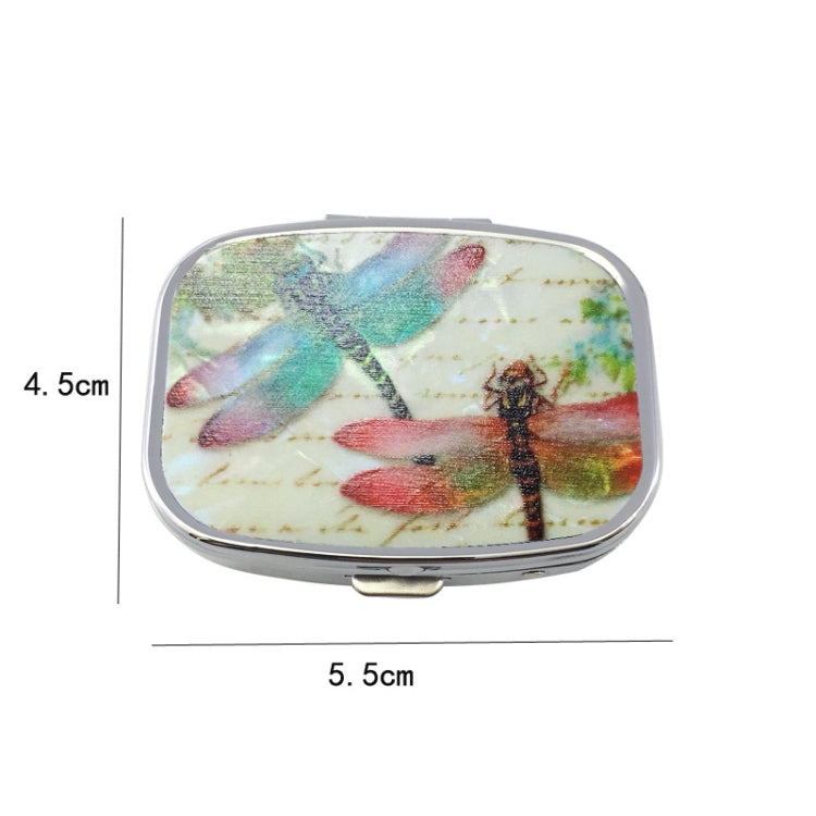 2 PCS Y10336 Two-Compartment Metal Portable Pill Box(Blue Tree) - free shipping - PMC TechLife - Order now!