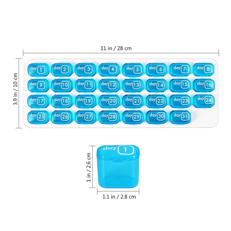 S-015 31 Grid Keyboard Type Plastic Pill Box(28.5x10.5x2.8cm) - free shipping - PMC TechLife - Order now!