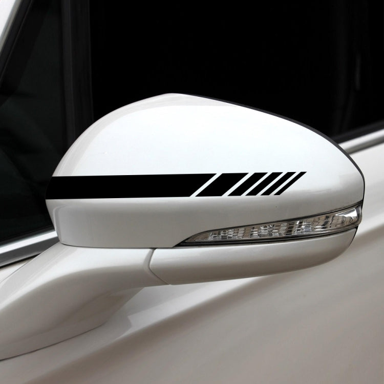 D-1037 Striped Car Sticker Car Side Door Cover Rearview Mirror Combination Sticker(Black) - Decorative Sticker by PMC Jewellery | Online Shopping South Africa | PMC Jewellery | Buy Now Pay Later Mobicred