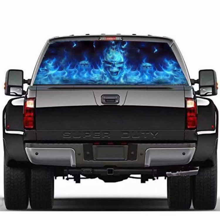 D-738 Burning Skull Car Rear Window Sticker Color Graphic Sticker, 135x36cm - Decorative Sticker by PMC TechLife | Online Shopping South Africa | PMC TechLife | Buy Now Pay Later Mobicred