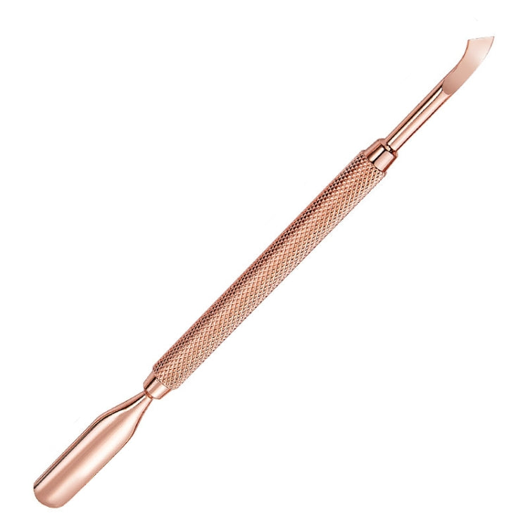 3 PCS Stainless Steel Rose Gold Double-Headed Steel Push Dead Skin Scissors Nail Set,Style: 02  Big Head - Nail Art Equipment by PMC Jewellery | Online Shopping South Africa | PMC Jewellery | Buy Now Pay Later Mobicred