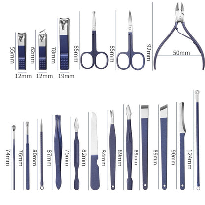 2 Sets 7 In 1 Stainless Steel Nail Clipper Set Nail Art Set Manicure Tools - Nail Clipper by PMC Jewellery | Online Shopping South Africa | PMC Jewellery | Buy Now Pay Later Mobicred