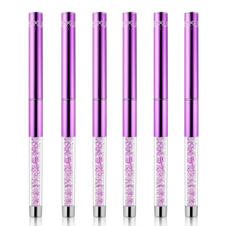 Nail Art Drawing Pen Purple Drill Rod Color Painting Flower Stripe Nail Brush With Pen Cover, Specification: 20mm - Nail Art Equipment by PMC Jewellery | Online Shopping South Africa | PMC Jewellery