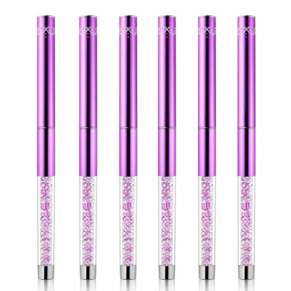 Nail Art Drawing Pen Purple Drill Rod Color Painting Flower Stripe Nail Brush With Pen Cover, Specification: 11mm - Nail Art Equipment by PMC Jewellery | Online Shopping South Africa | PMC Jewellery | Buy Now Pay Later Mobicred