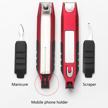 Anti-splash Nail Clippers Multifunctional Mobile Phone Holder Nail Clippers,Style: Red - Nail Art Equipment by PMC Jewellery | Online Shopping South Africa | PMC Jewellery | Buy Now Pay Later Mobicred