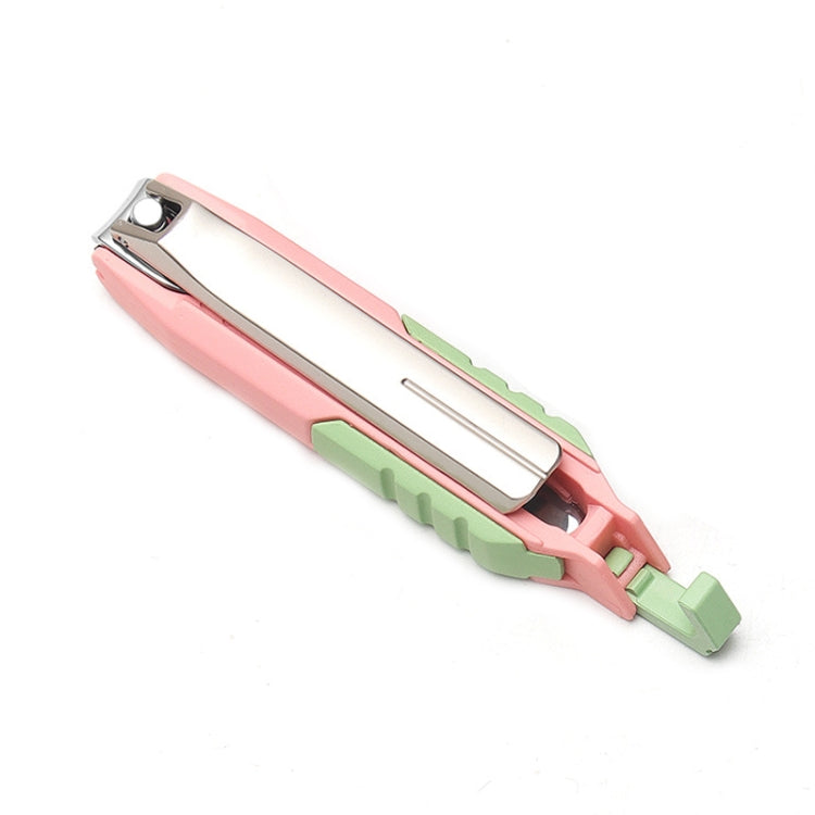 Anti-splash Nail Clippers Multifunctional Mobile Phone Holder Nail Clippers,Style: Matcha Green - Nail Art Equipment by PMC Jewellery | Online Shopping South Africa | PMC Jewellery | Buy Now Pay Later Mobicred