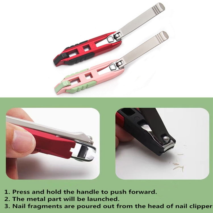 Anti-splash Nail Clippers Multifunctional Mobile Phone Holder Nail Clippers,Style: Red +Iron Box - Nail Art Equipment by PMC Jewellery | Online Shopping South Africa | PMC Jewellery | Buy Now Pay Later Mobicred