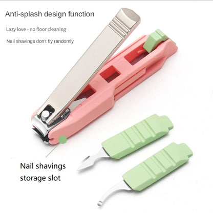 Anti-splash Nail Clippers Multifunctional Mobile Phone Holder Nail Clippers,Style: Red Suit - Nail Art Equipment by PMC Jewellery | Online Shopping South Africa | PMC Jewellery | Buy Now Pay Later Mobicred