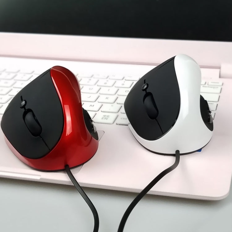 JSY-05 6 Keys Wired Vertical Mouse Ergonomics Brace Optical Mouse(White) - Wired Mice by PMC TechLife | Online Shopping South Africa | PMC TechLife | Buy Now Pay Later Mobicred
