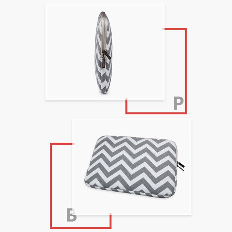 LiSEN LS-525 Wavy Pattern Notebook Liner Bag, Size: 11.6 inches(Light Green) - free shipping - PMC Jewellery - Order now!