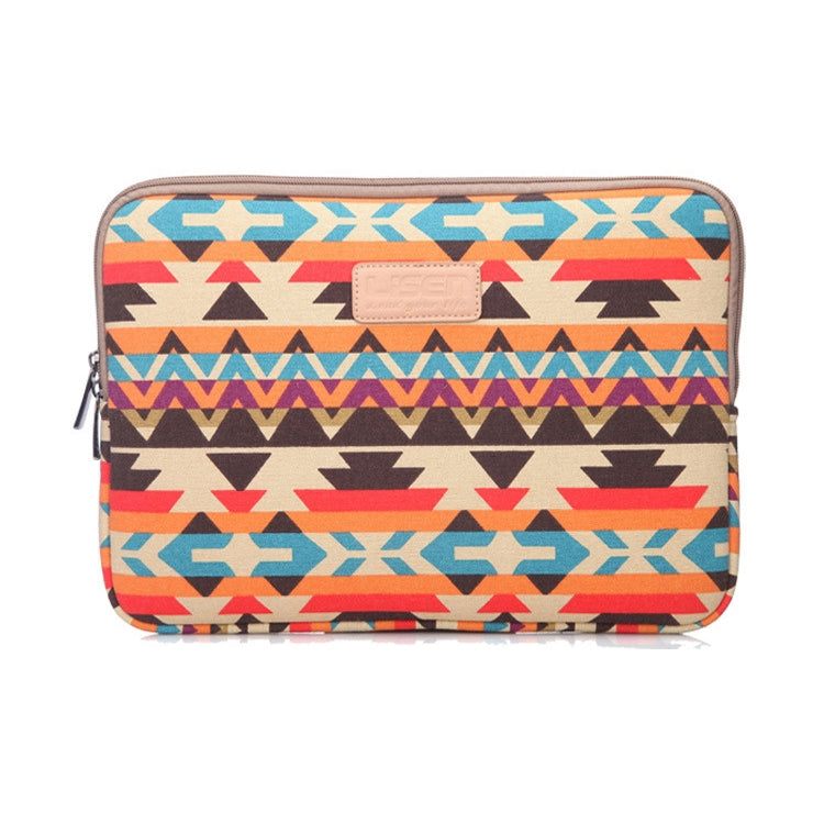 LiSEN LS-518 Lingge Pattern Laptop Computer Liner Bags, Size: 12 inch(Orange Pattern Geometry) - 12.1 inch by LiSEN | Online Shopping South Africa | PMC Jewellery | Buy Now Pay Later Mobicred