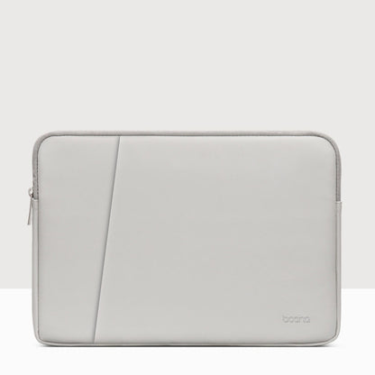 Baona BN-Q004 PU Leather Laptop Bag, Colour: Double-layer Gray, Size: 16/17 inch - 15.6 - 17 inch by Baona | Online Shopping South Africa | PMC Jewellery | Buy Now Pay Later Mobicred