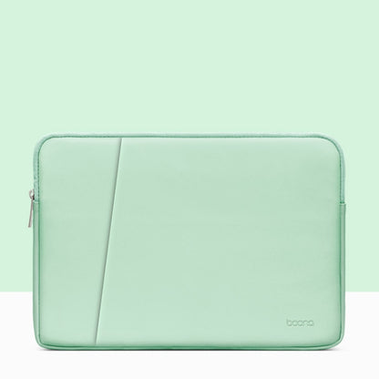 Baona BN-Q004 PU Leather Laptop Bag, Colour: Double-layer Mint Green, Size: 16/17 inch - 15.6 - 17 inch by Baona | Online Shopping South Africa | PMC Jewellery | Buy Now Pay Later Mobicred