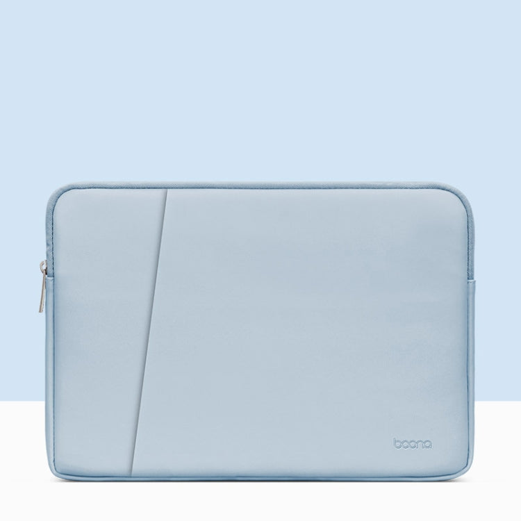 Baona BN-Q004 PU Leather Laptop Bag, Colour: Double-layer Sky Blue, Size: 16/17 inch - 15.6 - 17 inch by Baona | Online Shopping South Africa | PMC Jewellery | Buy Now Pay Later Mobicred