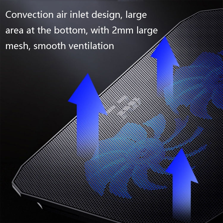 ICE COOREL N106 Laptop Base Adjustment Radiator Dual-Fan Notebook Cooling Bracket, Colour: Standard Version (Blue Light) - Cooling Pads by ICE COOREL | Online Shopping South Africa | PMC TechLife | Buy Now Pay Later Mobicred