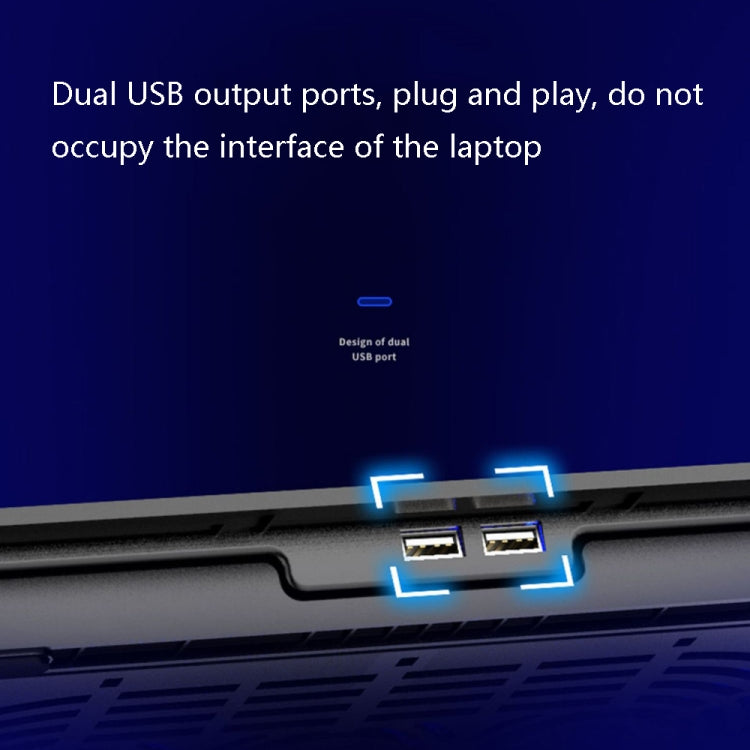 ICE COOREL N106 Laptop Base Adjustment Radiator Dual-Fan Notebook Cooling Bracket, Colour: Standard Version (Blue Light) - Cooling Pads by ICE COOREL | Online Shopping South Africa | PMC TechLife | Buy Now Pay Later Mobicred