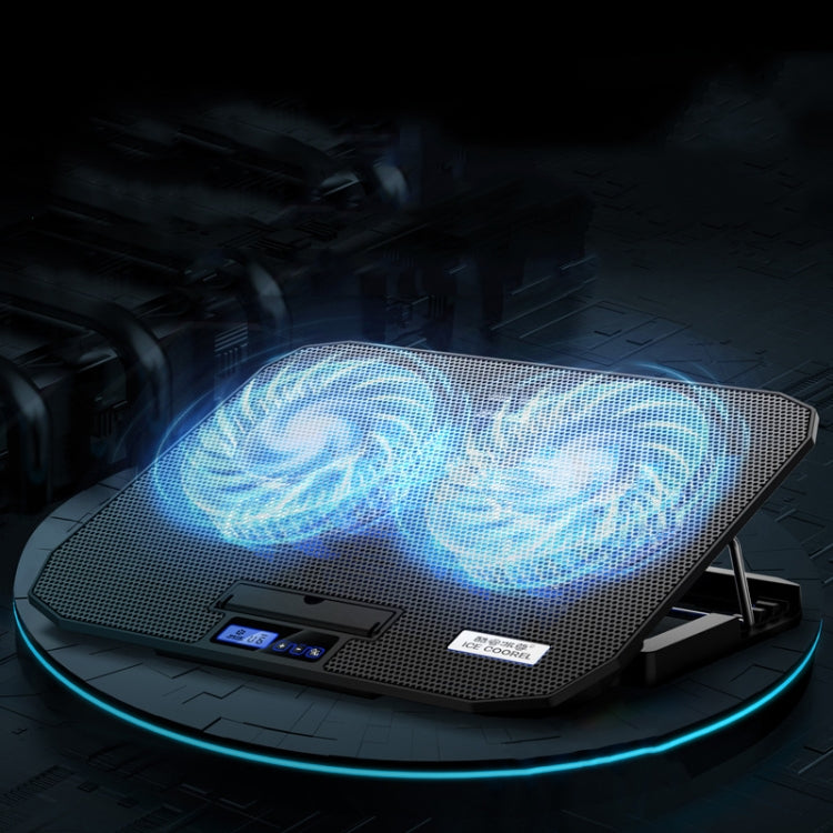 ICE COOREL N106 Laptop Base Adjustment Radiator Dual-Fan Notebook Cooling Bracket, Colour: Standard Version (Blue Light) - Cooling Pads by ICE COOREL | Online Shopping South Africa | PMC TechLife | Buy Now Pay Later Mobicred