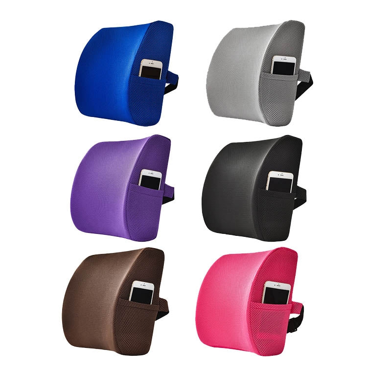 Office Waist Cushion Car Pillow With Pillow Core, Style: Memory Foam(Mesh Rose Red) - free shipping - PMC TechLife - Order now!