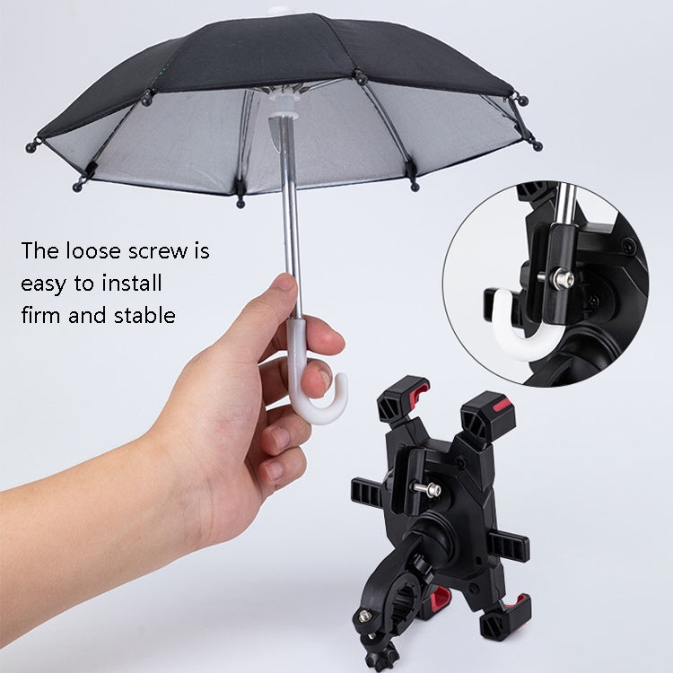CYCLINGBOX Bicycle Mobile Phone Bracket With Parasol Rider Mobile Phone Frame, Style: Rearview Mirror Installation (Red) - Holders by CYCLINGBOX | Online Shopping South Africa | PMC TechLife | Buy Now Pay Later Mobicred