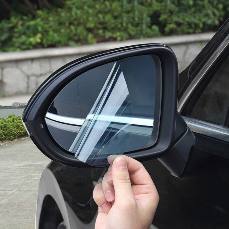 2pcs /Set Rainproof Anti-Fog And Anti-Reflective Film For Car Rearview Mirror Ellipse 100x150mm(Transparent) - Auto Film by PMC Jewellery | Online Shopping South Africa | PMC Jewellery | Buy Now Pay Later Mobicred