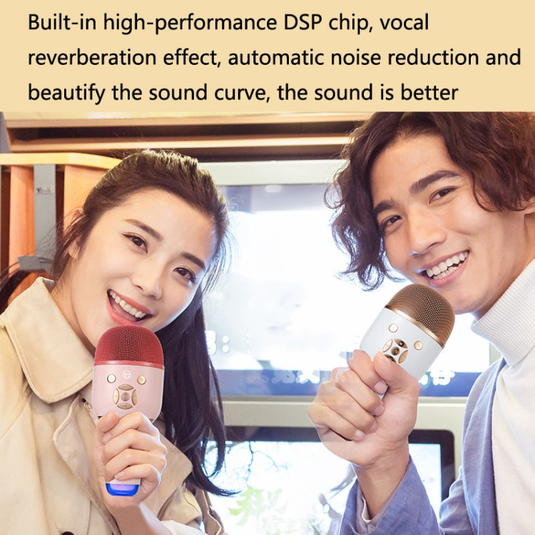 K58 Home Bluetooth Wireless Microphone With Lamp Mobile Phone K Song Children Microphone Audio(pink) - Microphone by PMC TechLife | Online Shopping South Africa | PMC TechLife | Buy Now Pay Later Mobicred