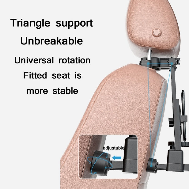 Car Seat Back 360 Degree Rotating Dining Table Board Multifunctional Folding Beverage Computer Rack(Black) - Car Drink Holders by PMC TechLife | Online Shopping South Africa | PMC TechLife | Buy Now Pay Later Mobicred