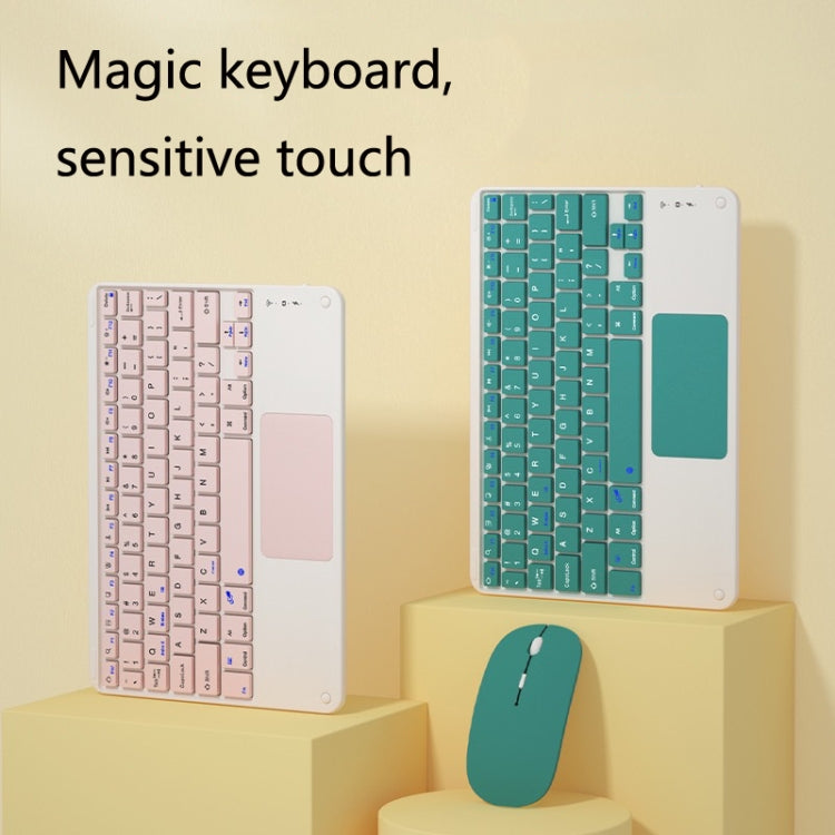 871 9.7 Inch Portable Tablet Bluetooth Keyboard With Touchpad + Mouse Set for iPad(Yellow + Mouse) - Universal by PMC TechLife | Online Shopping South Africa | PMC TechLife