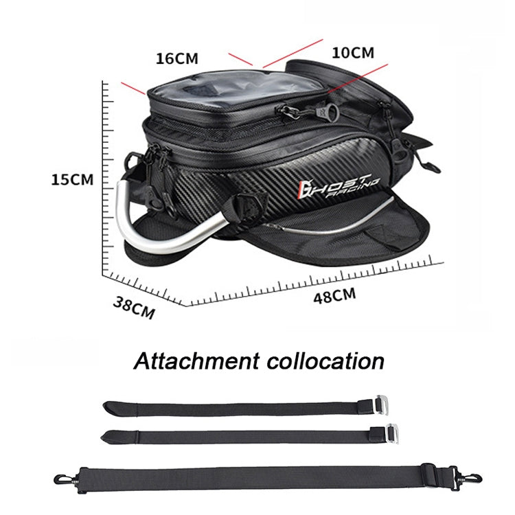 GHOST RACING GR-YXB08 Motorcycle Bag Touch Navigation Fuel Tank Package Dust Waist Bag(Without Magnet (Black)) - Bags & Luggages by GHOST RACING | Online Shopping South Africa | PMC Jewellery | Buy Now Pay Later Mobicred