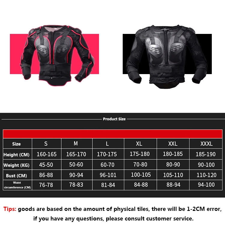 GHOST RACING F060 Motorcycle Armor Suit Riding Protective Gear Chest Protector Elbow Pad Fall Protection Suit, Size: XXL(Black) - Protective Gear by GHOST RACING | Online Shopping South Africa | PMC Jewellery | Buy Now Pay Later Mobicred