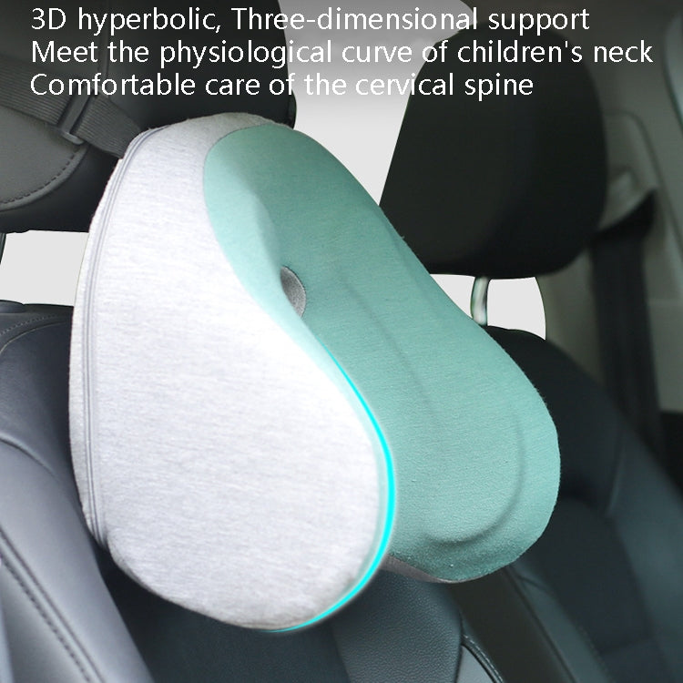 Children Car Head Pillow Car Interior Supplies Travel Sleep Adjustable U-Type Memory Cotton Neck Pillow(Matcha Green) - Seat Accessories by PMC Jewellery | Online Shopping South Africa | PMC Jewellery | Buy Now Pay Later Mobicred