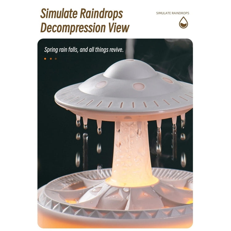 UFO Water Drop Aromatherapy Humidifier Desktop Remote Control Diffuser, Plug: UK Plug(Wood Grain) - free shipping - PMC TechLife - Order now!
