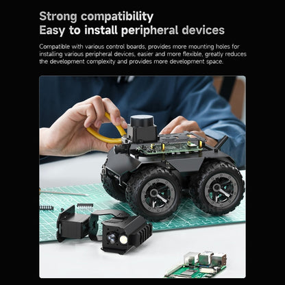 Waveshare WAVE ROVER Flexible Expandable 4WD Mobile Robot Chassis, Onboard ESP32 Module(UK Plug) - Robotics Accessories by Waveshare | Online Shopping South Africa | PMC Jewellery | Buy Now Pay Later Mobicred