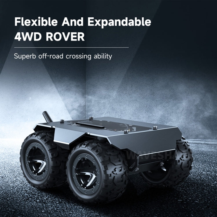 Waveshare WAVE ROVER Flexible Expandable 4WD Mobile Robot Chassis, Onboard ESP32 Module(US Plug) - Robotics Accessories by Waveshare | Online Shopping South Africa | PMC Jewellery | Buy Now Pay Later Mobicred