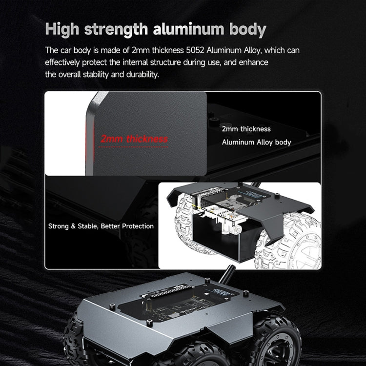 Waveshare WAVE ROVER Flexible Expandable 4WD Mobile Robot Chassis, Onboard ESP32 Module(UK Plug) - free shipping - PMC TechLife - Order now!