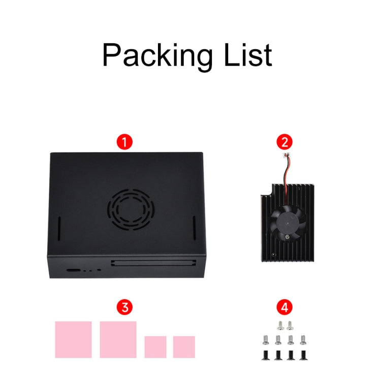 Waveshare 25311 Metal Case For VisionFive2 Board, With Cooling Fan - Mini PC Accessories by Waveshare | Online Shopping South Africa | PMC TechLife | Buy Now Pay Later Mobicred