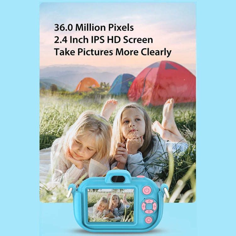 DC502 2.4-Inch 16X Zoom 2.7K Video Recording Children Digital Camera, Color: Blue No Card(AU Plug) - Children Cameras by PMC Jewellery | Online Shopping South Africa | PMC Jewellery | Buy Now Pay Later Mobicred