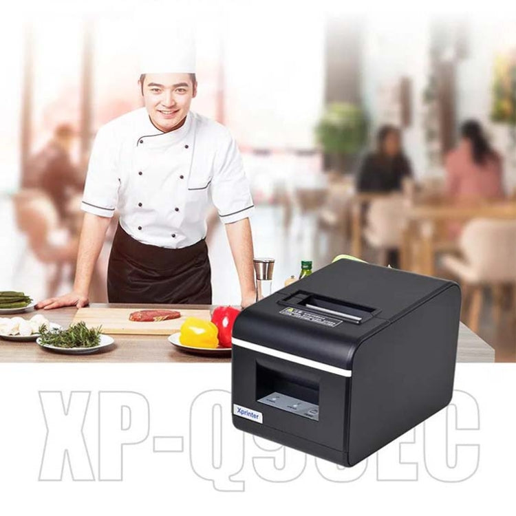 Xprinter XP-Q90EC 58mm Portable Express List Receipt Thermal Printer, Style:LAN Port(UK Plug) - Printer by Xprinter | Online Shopping South Africa | PMC Jewellery | Buy Now Pay Later Mobicred