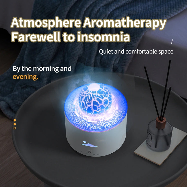 HX-130 Colorful Night Light Planet Desktop Flame Aromatherapy Humidifier, Spec: US Plug(White) - free shipping - PMC TechLife - Order now!