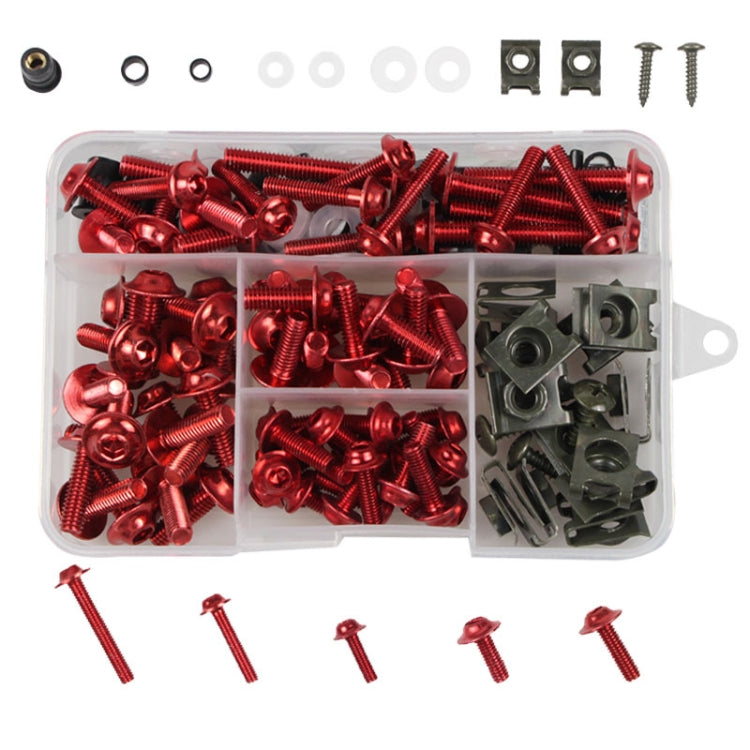 177 PCS/ Box Motorcycle Modification Accessories Windshield Cover Set Screw(Red) - Others by PMC Jewellery | Online Shopping South Africa | PMC Jewellery | Buy Now Pay Later Mobicred