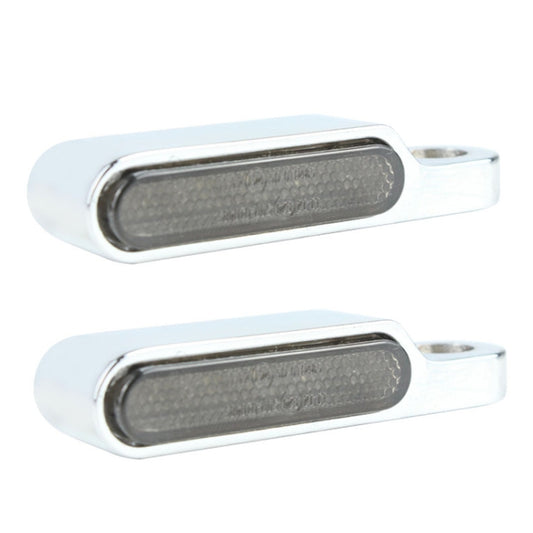 2 PCS Motorcycle Handle Turn Light Metal LED Indicator Light(Silver) - Turn Signal by PMC Jewellery | Online Shopping South Africa | PMC Jewellery | Buy Now Pay Later Mobicred