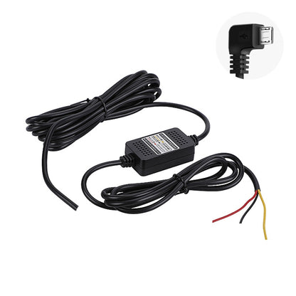 H516 Recording Step-down Line Shrinkage Video Car Charger Line Parking Monitoring Three-Core Power Cord, Model: Without Fuse(Micro Right Elbow) - Cables & Connectors by PMC Jewellery | Online Shopping South Africa | PMC Jewellery | Buy Now Pay Later Mobicred