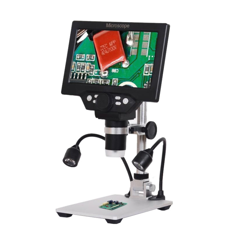 G1200D 7 Inch LCD Screen 1200X Portable Electronic Digital Desktop Stand Microscope(UK Plug Without Battery) - Digital Microscope by PMC Jewellery | Online Shopping South Africa | PMC Jewellery | Buy Now Pay Later Mobicred