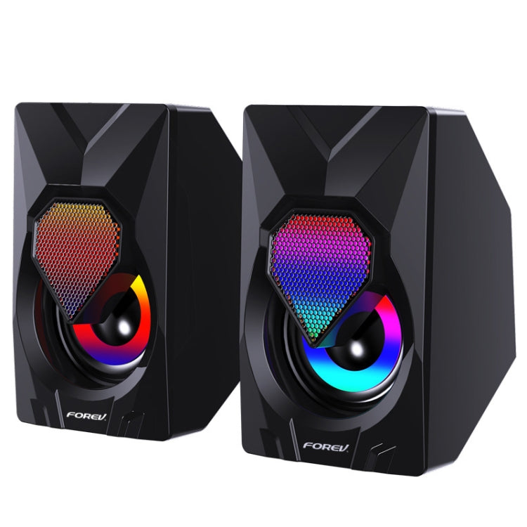 FOREV FV-209 One Pair Digital Mini Speakers Multimedia Colorful Lights Subwoofer Small Speaker -  by FOREV | Online Shopping South Africa | PMC Jewellery | Buy Now Pay Later Mobicred