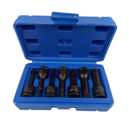 7 PCS / Set 3/8 Inch Pneumatic Pressure Batch Socket Set Tool, Specification: 7092 M Type - Hand Tool Sets by PMC Jewellery | Online Shopping South Africa | PMC Jewellery | Buy Now Pay Later Mobicred