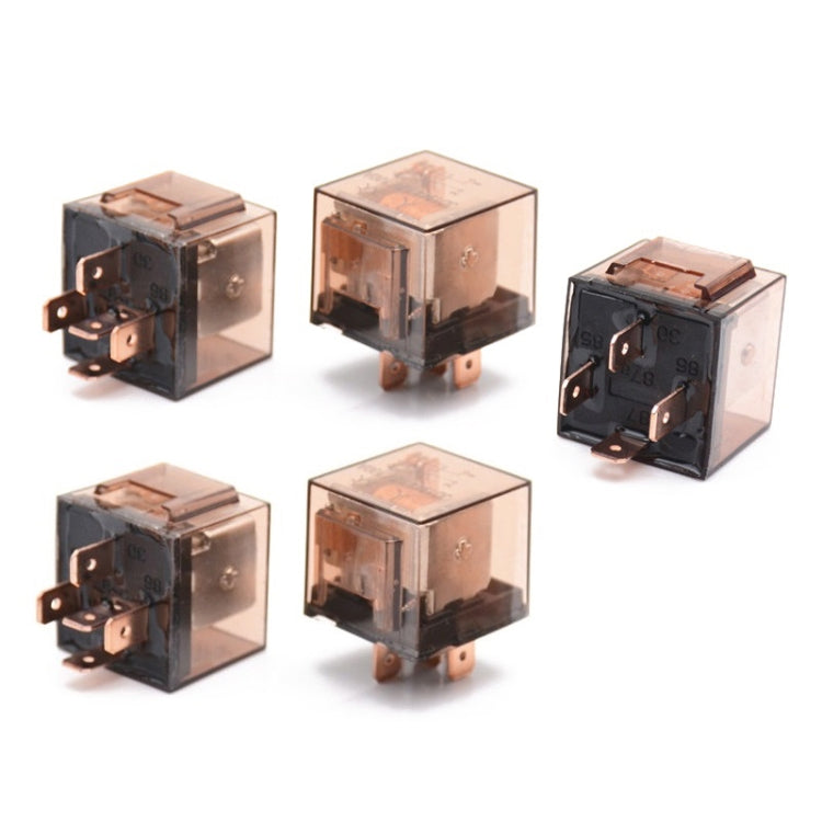 5 PCS 100A Automotive Relay With Indicator Light(24V 4 Plug 100A) - Relays by PMC TechLife | Online Shopping South Africa | PMC TechLife | Buy Now Pay Later Mobicred