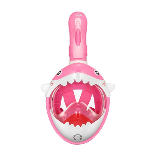 Cartoon Kids Full Dry Diving Mask Swimming Anti-Fog Snorkeling Mask, Size: XS(Shark Pink) - Diving Mask by PMC Jewellery | Online Shopping South Africa | PMC Jewellery | Buy Now Pay Later Mobicred