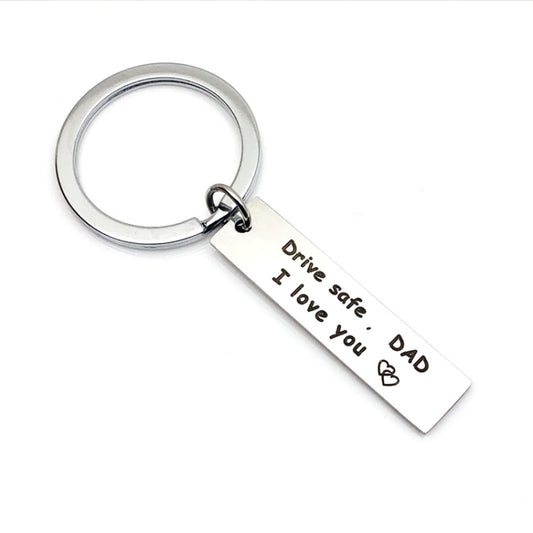 10 PCS C1010 Drive Safe Stainless Steel Tag Keychain 10x40mm(DAD) - Key Rings by PMC Jewellery | Online Shopping South Africa | PMC Jewellery | Buy Now Pay Later Mobicred