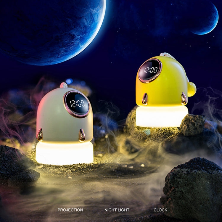 TW-L47 Small Rocket Portable Clock LED Projection Lamp(Beige) - Novelty Clock by PMc TechLife | Online Shopping South Africa | PMc TechLife | Buy Now Pay Later Mobicred